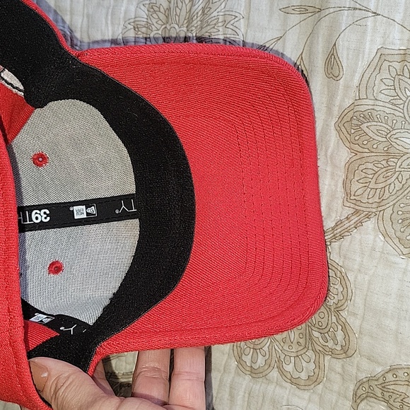 Men's Kansas City Chiefs New Era Red 2019 NFL Sideline Color Rush 39THIRTY Flex - Picture 5 of 5